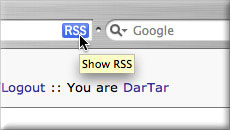 RSS autodiscovery screenshot