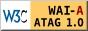 Level A conformance, 
	      W3C-WAI Authoring Tool Accessibility Guidelines 1.0